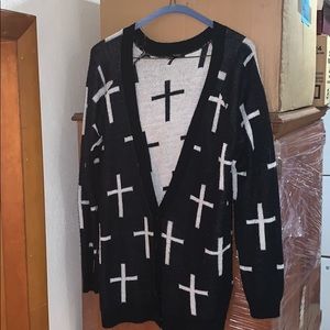 Black and white cardigan